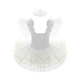 thumbnail image 2 of Aislor Kids Girls Sequins Shiny Skirted Leotard Tutu Skirted Princess Dress for Ballet Dance 3-14 White 7-8, 2 of 7