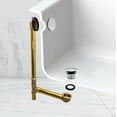 thumbnail image 2 of Westbrass 22-1/2" 17 Ga. Brass Tip-Toe Drain Bathtub Assembly with No-Hole Overflow, Polished Chrome, 2 of 13