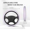 thumbnail image 5 of Fotbe Purple Checkboard Steering Wheel Cover Universal 15 in Car Accessories for Men Women,Steering Wheel Protector Comfortable Protective Case for SUV Sedan Decor, 5 of 8