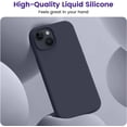 thumbnail image 2 of Compatible with iPhone 15 Plus Case, Silicone Shockproof Slim Thin Phone Case for iPhone 15 Plus (6.7 inch), (Midnight Blue), 2 of 12