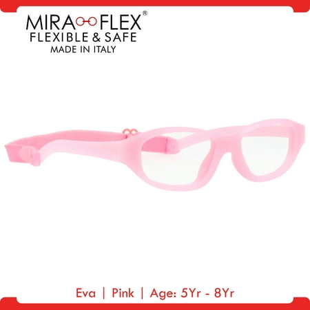 Miraflex: Eva Unbreakable Kids Eyeglass Frames | 43/15 - Pink | Age: 5Yr -