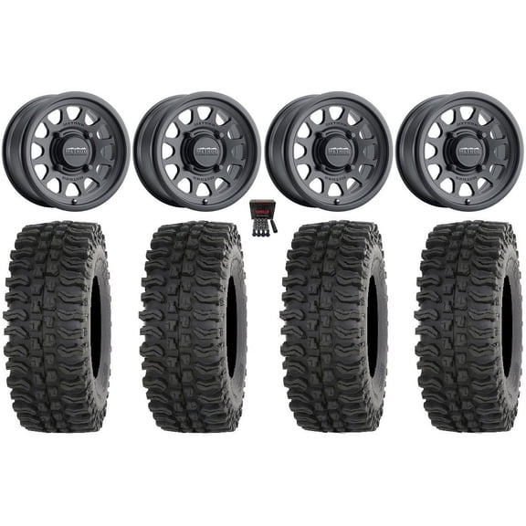 Method 414 15" Wheels Black  38mm 35" BDC Tires Can-Am Commander Maverick Renegade Outlander Defender