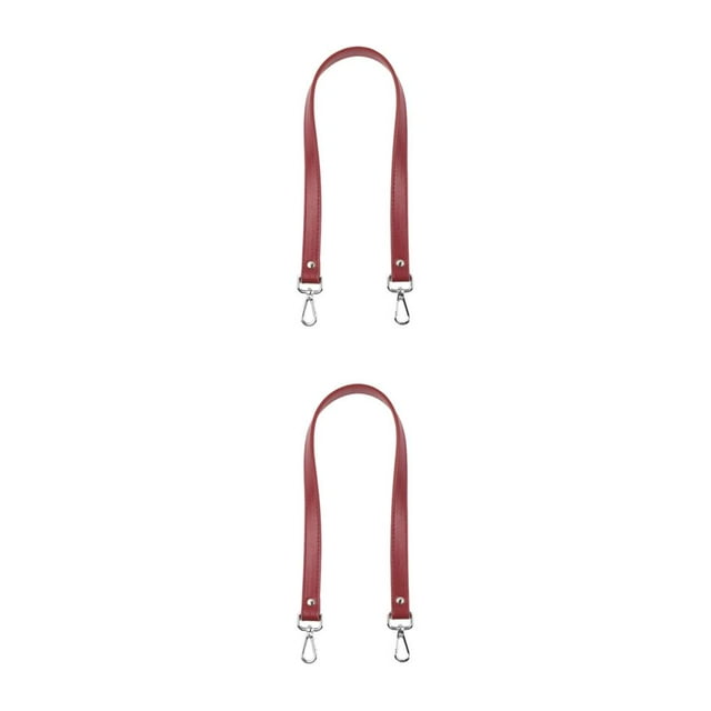 relayinert Stylish Shoulder Strap For Bag PU Leather Craftsmanship Multi-Color Options Classic Shoulder Bag Strap Bag Accessories Winered 2Set