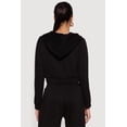 thumbnail image 4 of Women's Cropped Long Sleeve Zip Front Drawstring Hoodie, 4 of 4