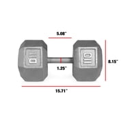 CAP Barbell 110lb Cast Iron Hex Dumbbell, Single