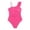 Hot Pink, variant on Tween Girls Bathing Suit Girls' Beachwear Piece Swimsuit for with Ruffle Trim Solid Pattern Summer Beach for Lightweight Sun Protective Swimwear Swimsuits