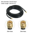 thumbnail image 2 of RG58 Coaxial Cables SMA Male To SMA Male With Adapter Low Loss RF Coaxial Cables 16.4FT Black 1Pcs, 2 of 5
