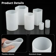 6Pcs Silicone Candle Moulds, Cylindrical Hexagonal Candle Moulds for DIY Aromatherapy Candles, Handmade Soaps, Craft Ornaments