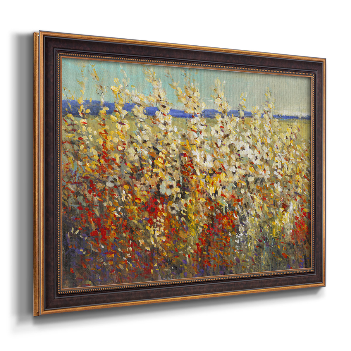 Field of Spring Flowers II Premium Framed Canvas- Ready to Hang