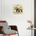 thumbnail image 2 of Square Wall Clock,Vintage Style Wild Animal Bear Hand Drawing Artistic,Silent Non-Ticking Wall Clock Decor for Home Office Kitchen Living Room Bedroom(16inch), 2 of 4