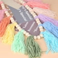 thumbnail image 4 of Cotton Tassel Garland Banner Colorful Birthday Decor Party Backdrop Christmas Boho Wall Hangings Decor for Bedroom, Nursery, Play Room, Baby Shower, Girls Room Decor, Birthday Gift (A), 4 of 7