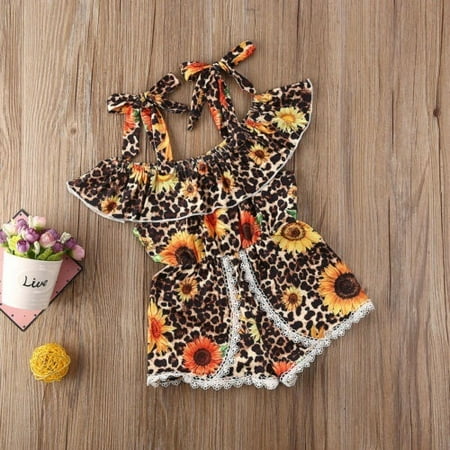 

Cute Kids Baby Girl Leopard Print Jumpsuit Romper Clothes