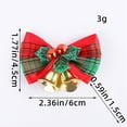 thumbnail image 3 of 10 piezas de lazos de lino navideños para decorar el árbol de Navidad. Mini colgantes para decorar centros comerciales., 3 of 6