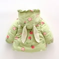 thumbnail image 5 of Vedolay Toddle Baby Girls Winter Coat Long Sleeve Jacket Kids Plush Outerwear Warm Clothes Green,10, 5 of 5