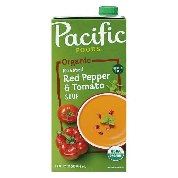 Organic Roasted Red Pepper and Tomato Soup, 32 fl oz- Pack of 2