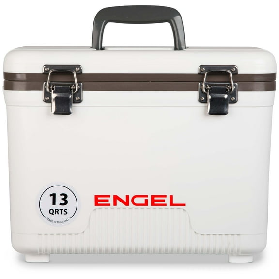 ENGEL 13 Qt Leak-Proof Compact Insulated Drybox Cooler - White
