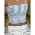 thumbnail image 5 of Women Y2k Crop Tube Tops Slim Fitted Strapless Off Shoulder Backless Vest Bandeau Top Aesthetic Clothes, 5 of 7