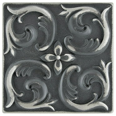 Moroccon Metal  Insert Tile  Wrought Iron   4x4 ( PACK OF 4 PIECE)