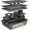 Gray, variant on Stackable 6-Piece Deluxe Non-Stick Bakeware Set with White Stone Coating for Home and Professional Baking