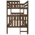 thumbnail image 4 of Max & Lily Solid Wood Twin over Twin Bunk Bed with Ladder on End For Kids, Walnut, 4 of 12