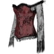 thumbnail image 2 of Corset Women's Halloween Christmas Full Breast Lace Up Corset, Back Corset with Shoulder Sleeves, 2 of 5