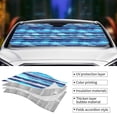 thumbnail image 5 of Fuzoiu Ice Blue Stripes Print Car Windshield Sun Shade,Block Uv Rays Sunshade,Foldable Front Window Sun Visor Protector for Car,SUV,Truck-Keep Vehicle Cool-Ice Blue Stripes, 5 of 8
