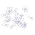 thumbnail image 2 of 30Pcs Fancy Paperclips Bone Shape Plastic Covered Wire Multi Purpose Cute Paper Clips for Notebook Scrapbook Bookmark Purple, 2 of 8