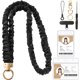 thumbnail image 1 of Lanyard Prudiut negro elástico tipo scrunchie con porta credencial, 1 of 7