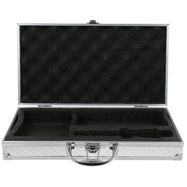 Qinfelern1 Adult Aluminium Alloy Suitcase Locking Briefcase, Silver