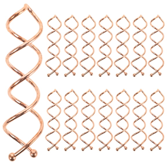 OFFIGAM 20Pcs Rose Gold Spiral Hair Pins with Ball Tops for Secure Hair Styling