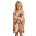 thumbnail image 3 of Ttyddzy Woman' Casual-Dresses Sleeveless Camisole A-Line Dress for 2Y-7-8Y，Brown Rose Pattern, 3 of 8