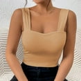 thumbnail image 2 of Tank Tops for Women Camisole Strapless Vest With Wide Shoulder Straps Body Hugging Hot Girl Vest. Cute Cami Undershirt, 2 of 4