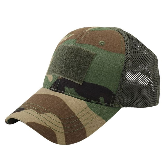 Embroidered Camping Hair Hat Adjustable Washed Baseball Cap for Women Men