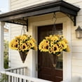 thumbnail image 6 of HuiXinOu DIY Decorative Conical Hanging Basket Wreath Faux Semi-Finished Round Wreath Handmade Craft for Front Door Home Wall Garden Holiday Decoration, 6 of 6