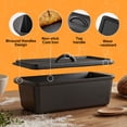 thumbnail image 4 of Hawsaiy 3.2 QT Cast Iron Bread Baking Dutch Oven with Lid & Accessories Set, Rectangular Non-Stick Bread Pan with Handles, Suitable for All Stoves, Baking Stewing Roasting, 4 of 8