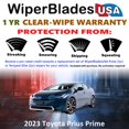 thumbnail image 2 of 2023 Toyota Prius Prime Beam Wiper Blades Wipers w/1yr Warranty (Set of 2) (WiperBladesUSA), 2 of 5