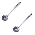 thumbnail image 1 of Oleegame 2PC Stainless Steel Cutlery Set Stainless Steel Soup Spoon Leaking Kitchen Utensils Tableware Hot Pot Spoon Kitchen Utensils Cooking Can Be Hung Handle., 1 of 9
