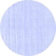 thumbnail image 1 of Ahgly Company Indoor Round Solid Blue Modern Area Rugs, 5' Round, 1 of 4