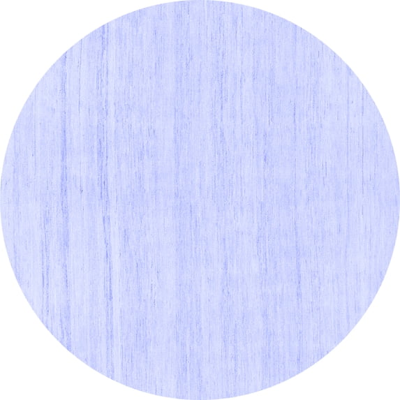 Ahgly Company Indoor Round Solid Blue Modern Area Rugs, 5' Round