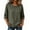 Green, variant on Women Linen Cotton Blouses Casual Ethnic Vacation Holiday Tops Round Neck 3/4 Sleeve Asymmetric Curved Hem Loose Comfy Solid Button Blouse, White L