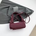 thumbnail image 4 of Bolso Con Tachuelas Mujeres Falsas Gamuza Correa Ajustable Cierre Vagabundo, 4 of 9