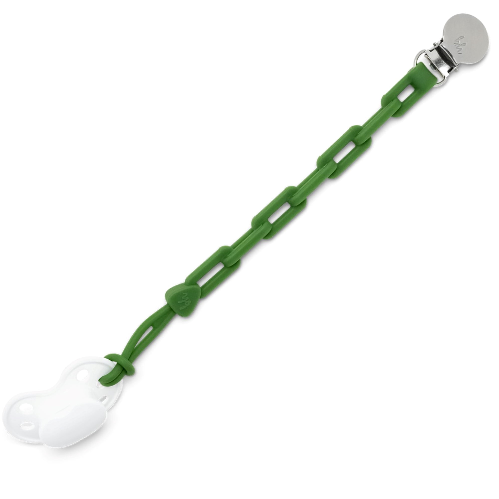 BooginHead Silicone Universal Pacifier Clip for Infants and Toddler Boys and Girls, Green Chain