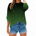 thumbnail image 2 of Heisall Womens Sweatshirts Gradient Print Round Neck Casual Sporty Long Sleeve Lightweight 2025 New Fashion Trendy Tops, 2 of 7