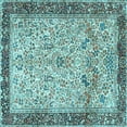 thumbnail image 1 of Ahgly Company Indoor Square Persian Light Blue Traditional Area Rugs, 5' Square, 1 of 4