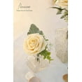thumbnail image 4 of Artificial Flowers 25pcs Real Looking Ivory Foam Fake Roses with Stems for DIY Wedding Bouquets White Bridal Shower Centerpieces Arrangements Party Tables Decorations, 4 of 5