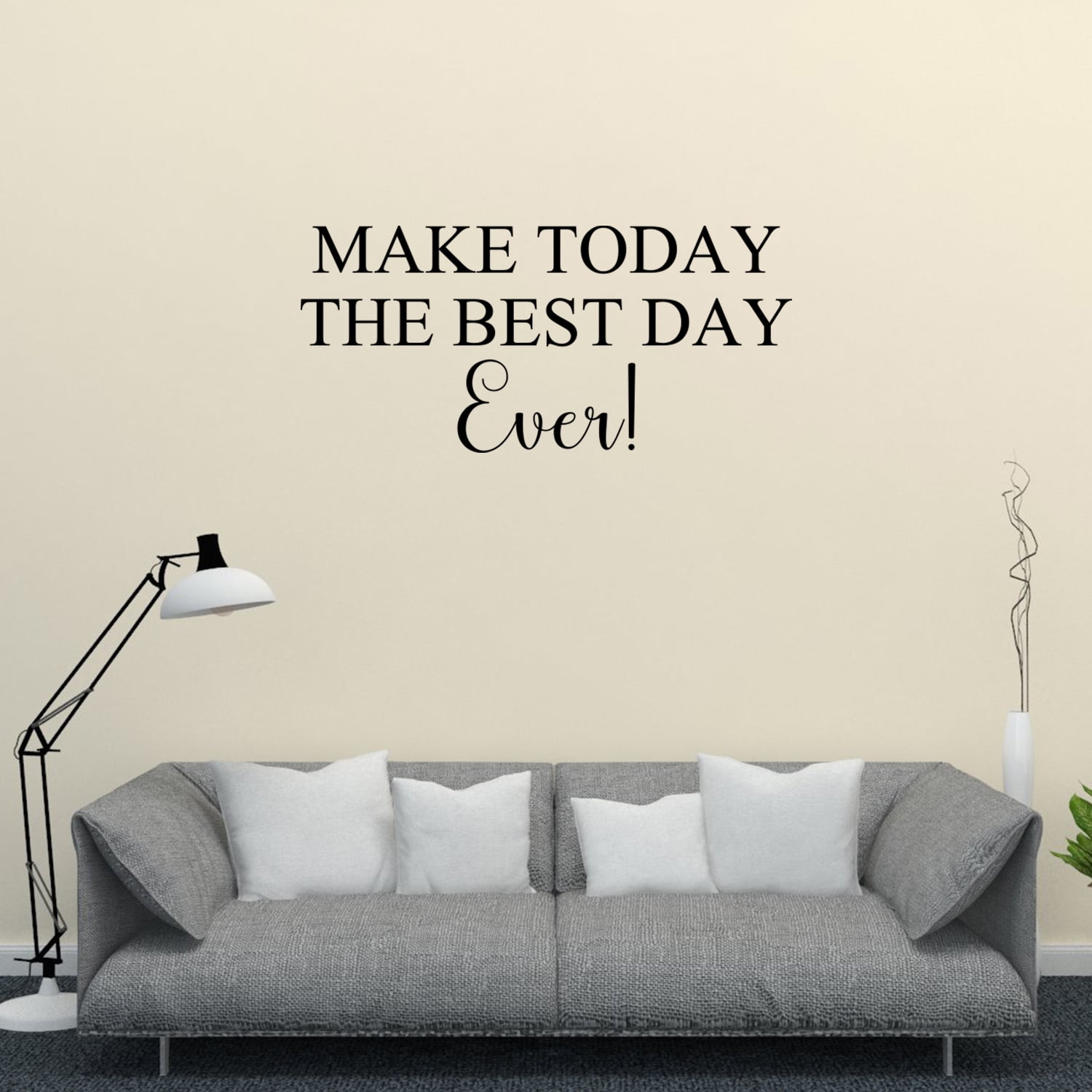 Make Today The Best Day Ever Motivational Wall Decals Bathroom Quote