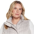 thumbnail image 4 of Plus Size Weathercast Quilted Long Puffer Vest Color: Black Size: 1X, 4 of 4