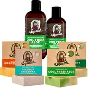 Dr. Squatch Men's Bar Soap and Hair Care BEACH Expanded Pack: Men's Natural Bar Soap: Coconut Castaway, Cool Fresh Aloe Shampoo and Conditioner Set, Cool Fresh Aloe Grapefruit IPA, Spearmint Basil C6