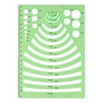 thumbnail image 4 of BESTOYARD 6Pcs Green Clear Plastic Geometric Drawing Ruler Set for Art Design and Drafting, 4 of 6