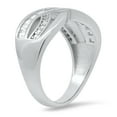 thumbnail image 2 of 925 Sterling Silver Crossover Diamond CZ Ring, 2 of 2